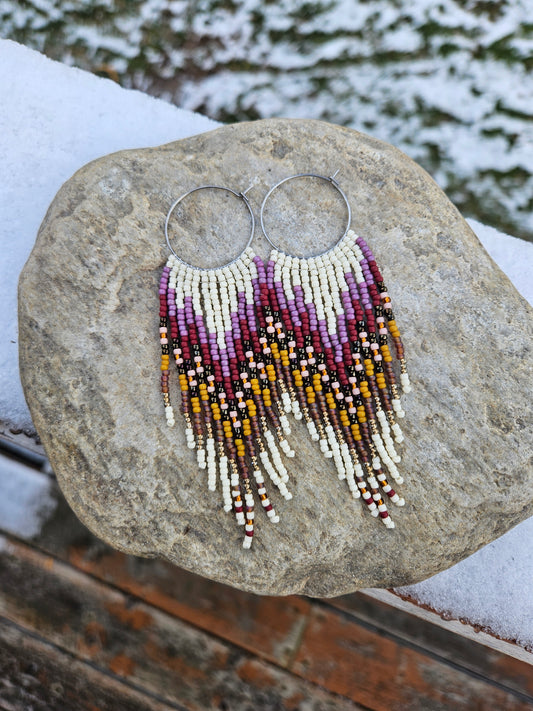 Amber Glow Hoops